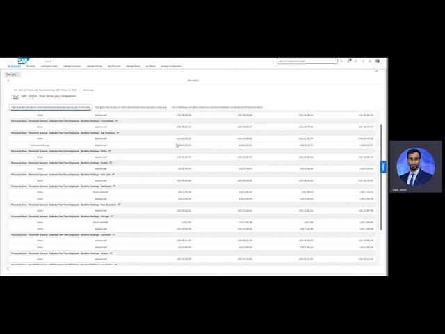 SAP SuccessFactors Employee Central Payroll: Payroll control center clickable KPI