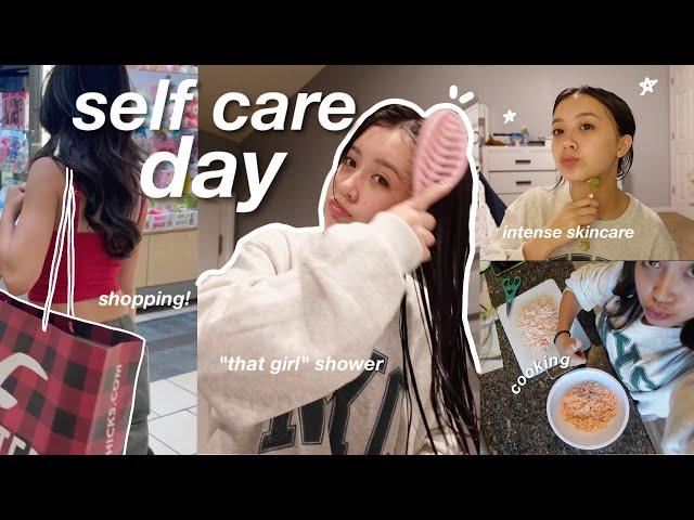 SUMMER SELF CARE DAY|| shopping at hollister, cooking, skincare and more!