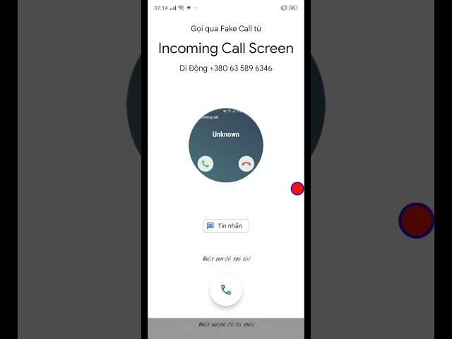 Incoming call fake call Incoming Call Screen
