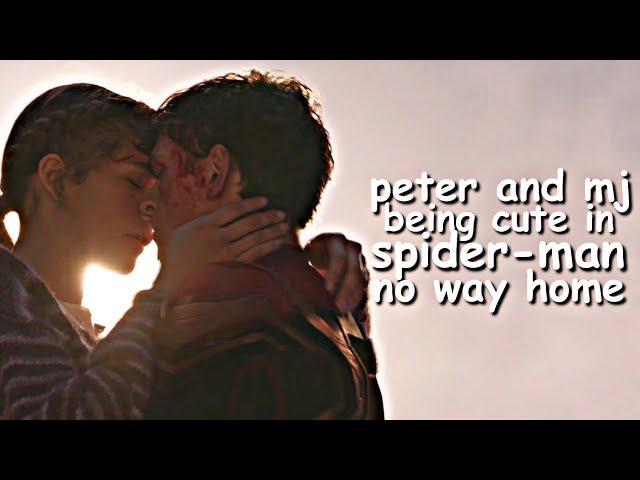 peter and mj being cute in spider-man no way home