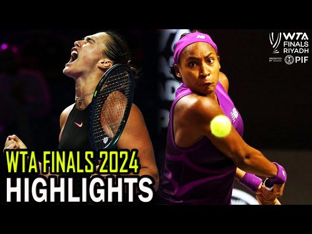 Coco Gauff vs Aryna Sabalenka Full Highlights SF | WTA Finals Riyadh 2024