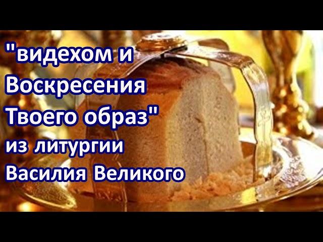 "видехом и Воскресения Твоего образ" (из литургии Василия Великого)