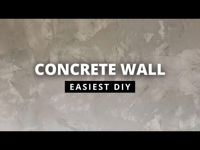 EASIEST Concrete Accent Wall DIY (budget + highend)