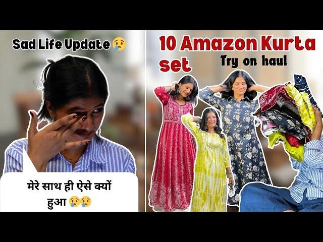 Sad Life update | amazon kurta set haul under 500 | amazon ethnic co ord set haul | kurta set haul