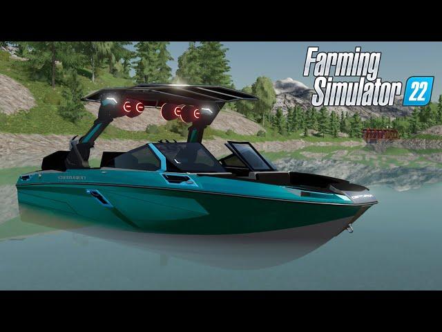 FS22 - MOTORBOAT TRANSPORT and SAILING on the lake - Car New Mod for Farming Simulator 2022 ROLEPLAY