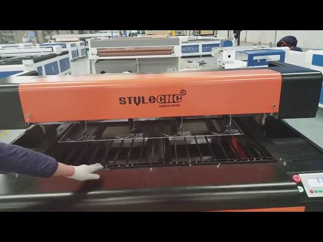 STYLECNC laser cutting machine with 4 laser head for cutting acrylic