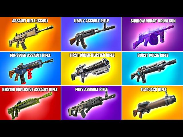 Evolution of All Fortnite Assault Rifles (Chapter 1 Season 1 - Chapter 6 Season 1)