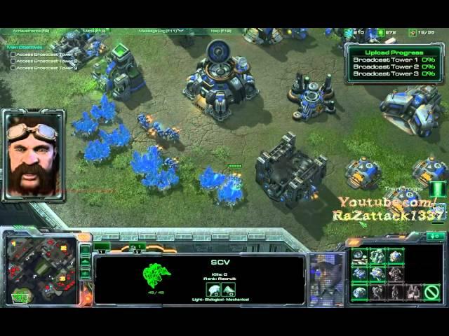 [Hard] Starcraft 2 : WOL Mission 20 Media Blitz Secret Mission & ALL Achievements Pt 1/2