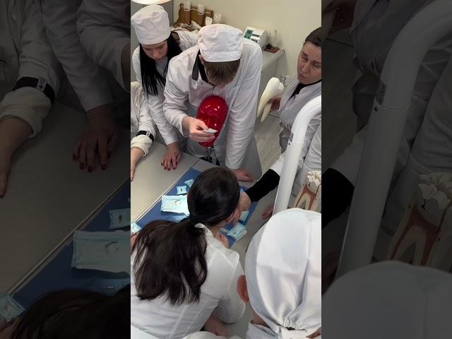 Students of the TNMU Faculty of Dentistry at a practical class on Therapeutic Dentistry