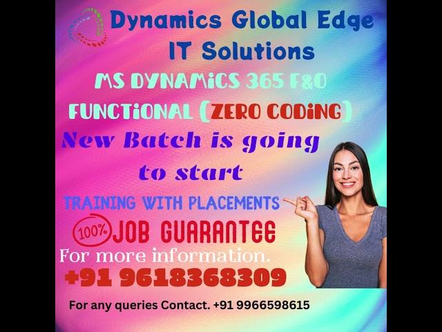 #msftdyn365 F&O New batch is going Start#d365#education #dynamicsoperations#microsoftdynamics