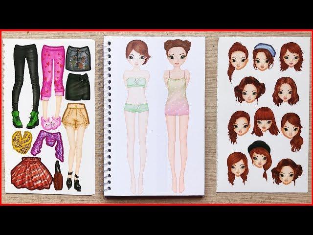 Top fashion model doll stickers part 1 - Sticker doll top model (Chim Xinh)