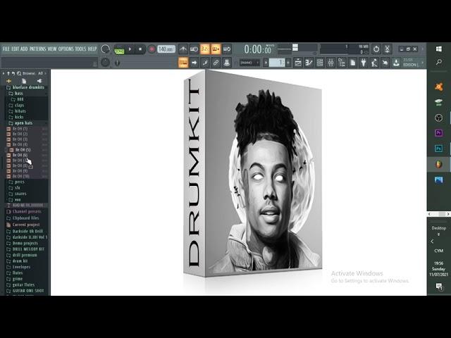 FREE Trap drumkit 2021 ''Blueface''