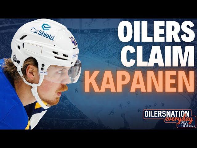 The Edmonton Oilers claim Kasperi Kapanen