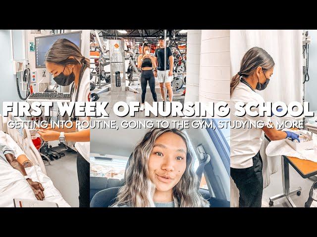FIRST WEEK OF NURSING SCHOOL | Fall semester, getting into routine, going to the gym & more!!