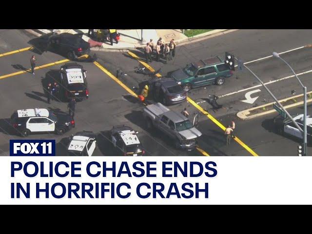 Police chase ends in horrific crash in Cerritos