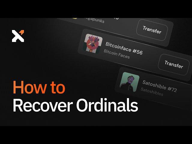 How to Recover an Ordinals sent to your Bitcoin Address with Xverse