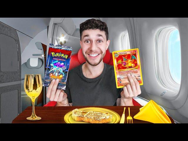 Opening Pokémon Cards in First Class!