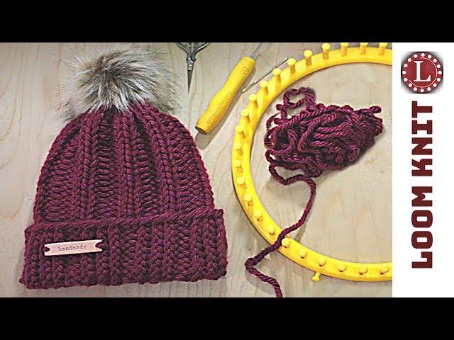 LOOM KNIT Hat Tutorial Easy | Strickring | Gorro Como Telar | Tricotin | نول | obręcze dziewiarskie