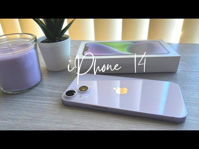 iPhone 14 Purple Unboxing + Accessories 