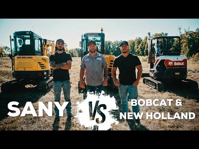 Mini EXCAVATOR Showdown! SANY Vs New Holland Vs Bobcat