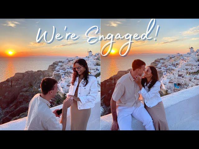 WE'RE ENGAGED! *emotional* (Santorini proposal)