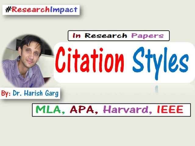 Citation Styles Used in Research Papers