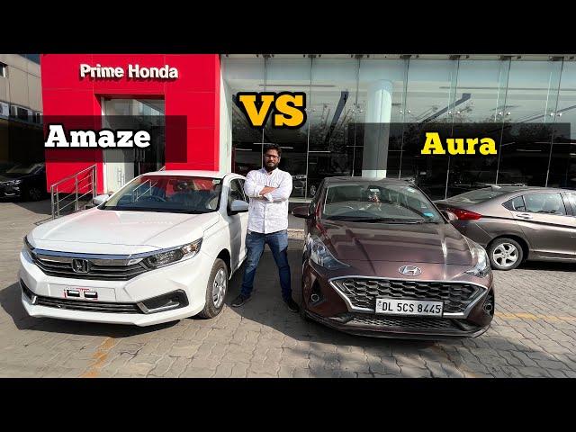 Honda Amaze S Vs Hyundai Aura S - कौन सी रहेगी Best Choice आपके लिये️