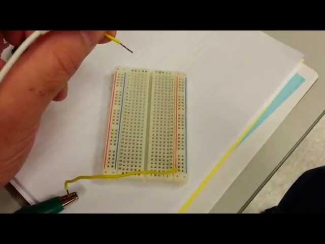 Series circuit on a breadboard