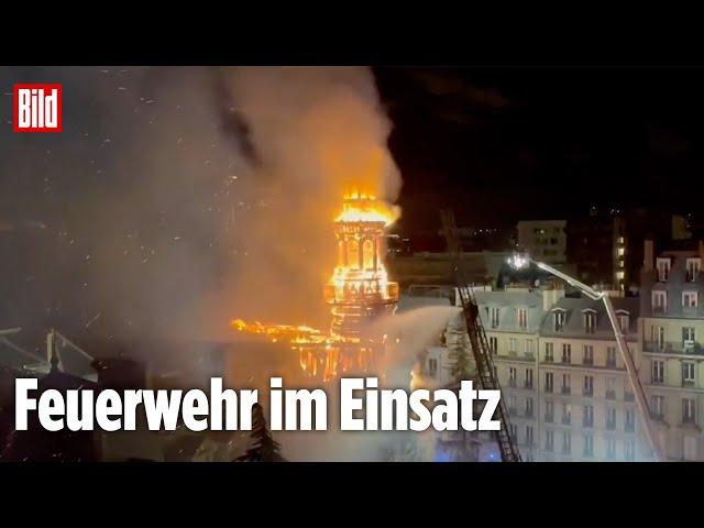 Paris: Großbrand im historischen Rathaus