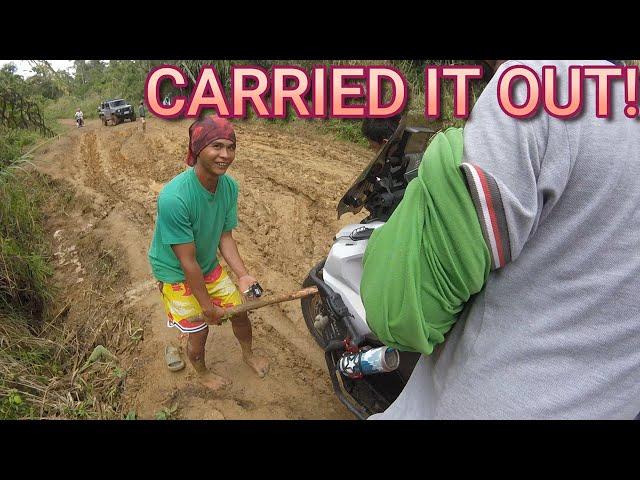 Had to CARRY The Motorcycle with STICKS!