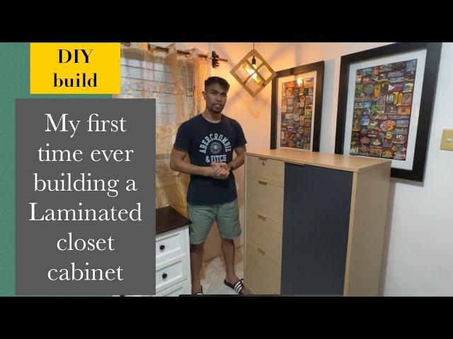 Laminated mini closet cabinet // Mini wardrobe cabinet