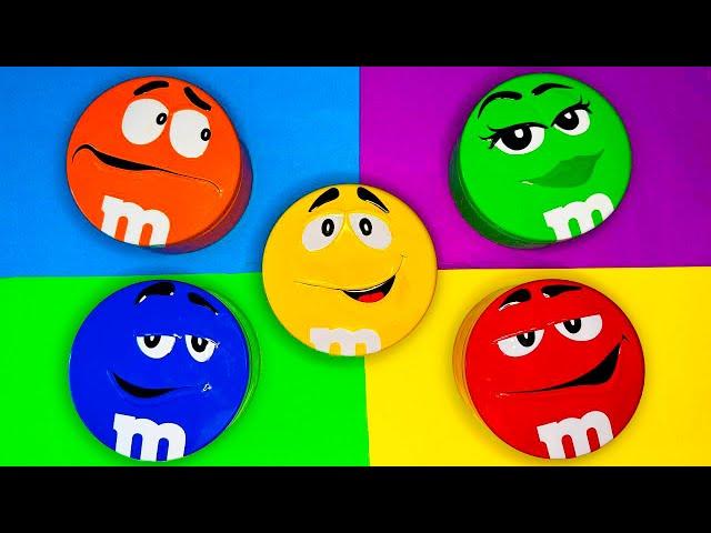 Satisfying Video | Colorful Unpacking M&M'S Containers with Tasty Chocolate M&M'S Candy ASMR