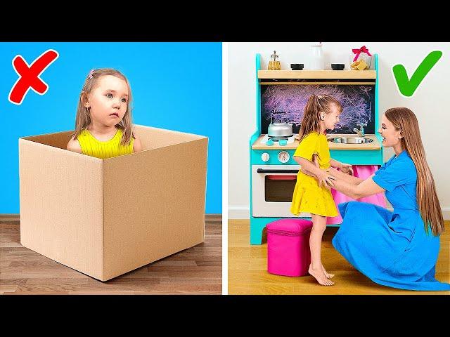 FUN CARDBOARD DIYS FOR CRAFTY PARENTS || Easy Kid's Room Makeover