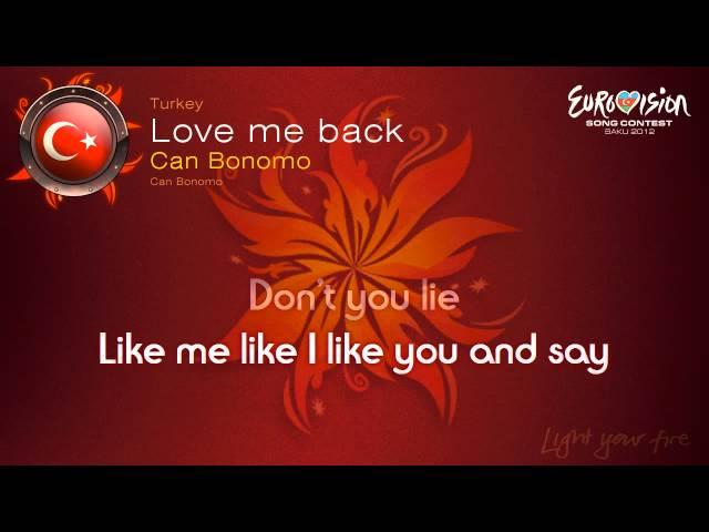 Can Bonomo - "Love Me Back" (Turkey)