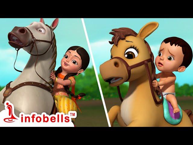 Chal Mere Ghode Chal Chal Chal | Hindi Rhymes & Baby Songs | Infobells