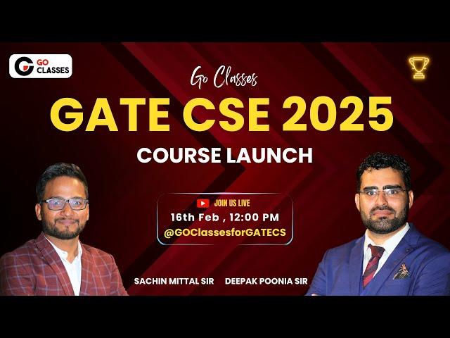 Big Announcement - GATE CSE 2025 Course Launch | The Most Awaited #GateCSE Course | GO Classes