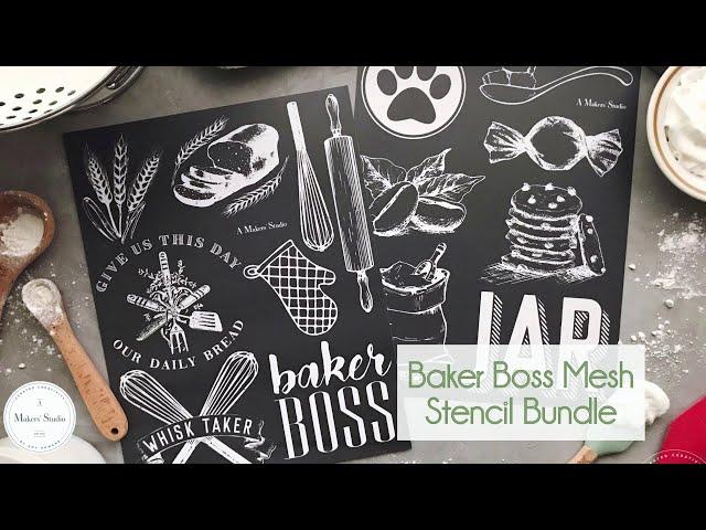 Baker Boss Stencil Bundle | Customize Your Kitchen | A Makers' Studio