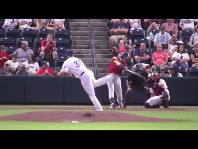 Josh Lester AAA/Tigers 109mph HOMERUN | CF and Side View