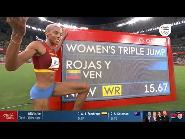 Yulimar Rojas gana oro para Venezuela en salto triple femenino y bate el récord olímpico y mundial