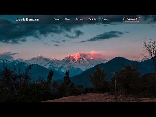 Create Transparent Navigation Bar Using HTML and CSS | Transparent Navbar | Navbar CSS Tutorial