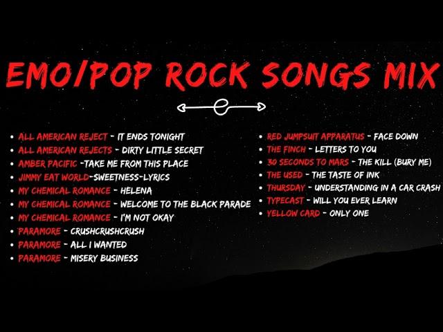 BEST EMO / POP ROCK SONG MIX