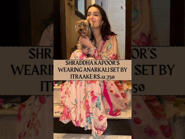 Shraddha Kapoor's Wearing anarkali set by Itraake Rs.12,750 #bollywood #shraddhakapoor #beautiful