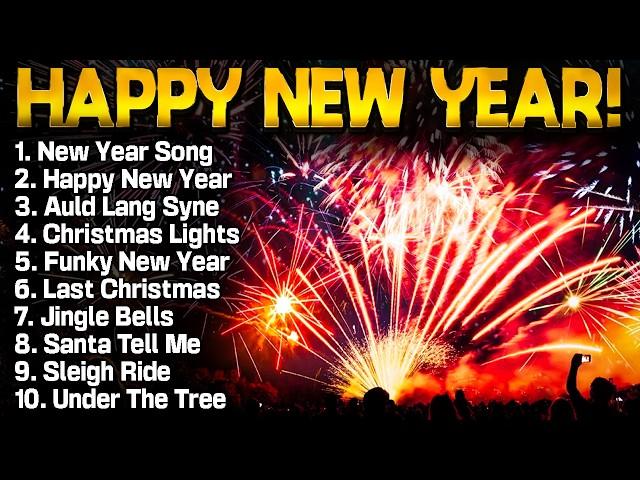 Happy New Year Songs 2025  Happy New Year Music  New Year Fireworks 2025  New Year Background