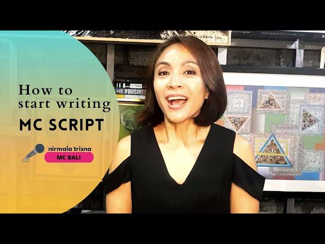 MC Script: How to Start Writing MC remarks #masterofceremony (MC Bahasa Inggris)