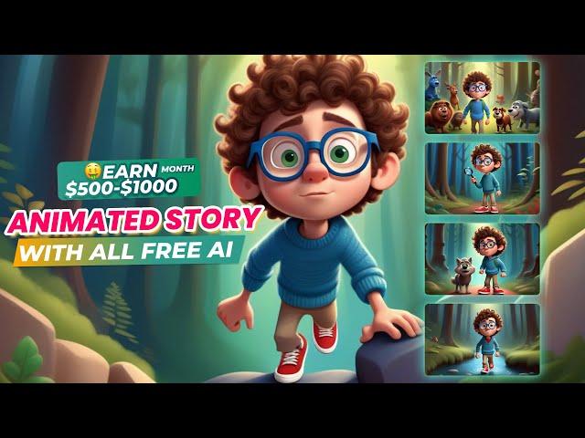 Full Course Earn $500-$1000 Per Month - Create Animated Story Videos Free AI