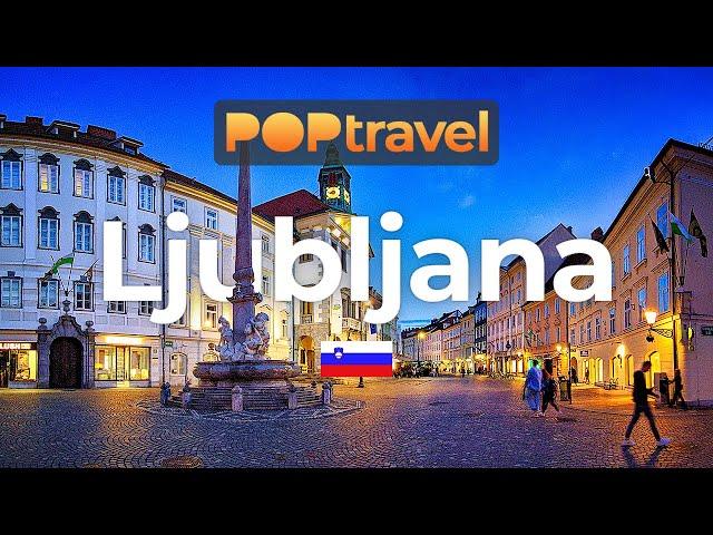 Walking in LJUBLJANA / Slovenia - Evening Tour (May 2022) - 4K 60fps (UHD)