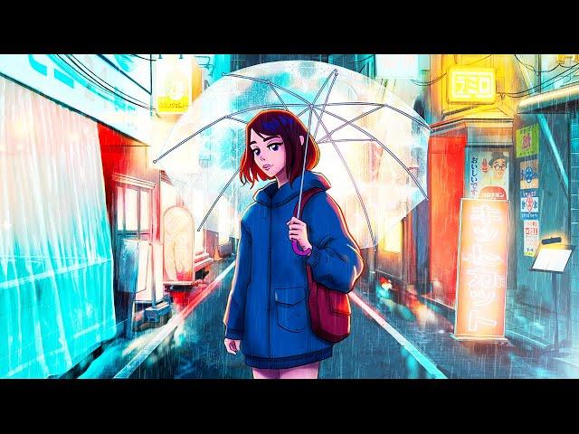 Rainy Walk in Tokyo (1 hour lofi hip hop beats & lounge jazz mix)