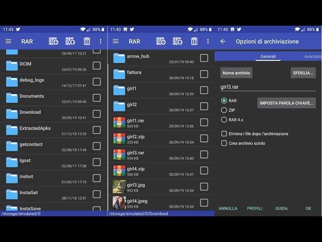 Come aprire e creare file ZIP e RAR con Android e iPhone