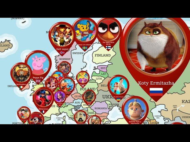 Cartoons From Different Countries Part 2  | Data Around The World