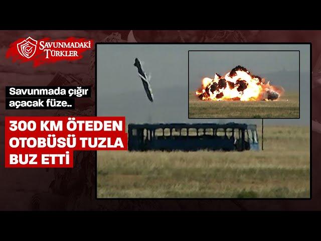 Savunmada çığır açaçak füze: 300 km öteden otobüsü tuzla buz etti